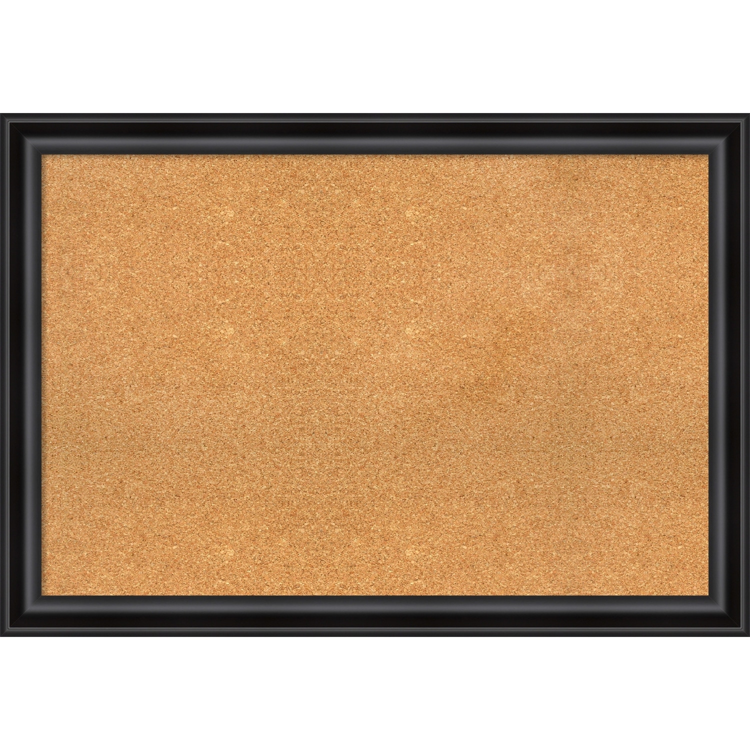 Grand Black Narrow Framed Cork Bulletin Memo Board