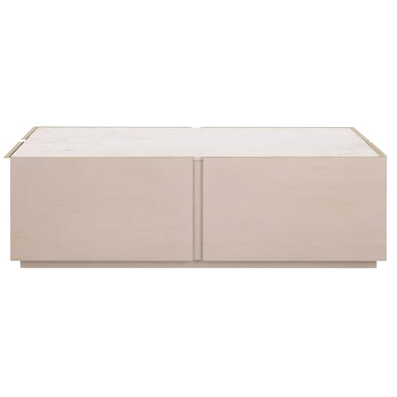 SAFAVIEH Couture Alanabella Marble Rectangle Coffee Table - 48"W x 24"D x 15"H