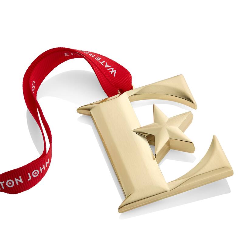 Waterford Elton John Golden E Icon Ornament