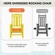 preview thumbnail 148 of 174, Outdoor Patio HDPE Rocking Chiar, Extra Wide Seat & Backrest