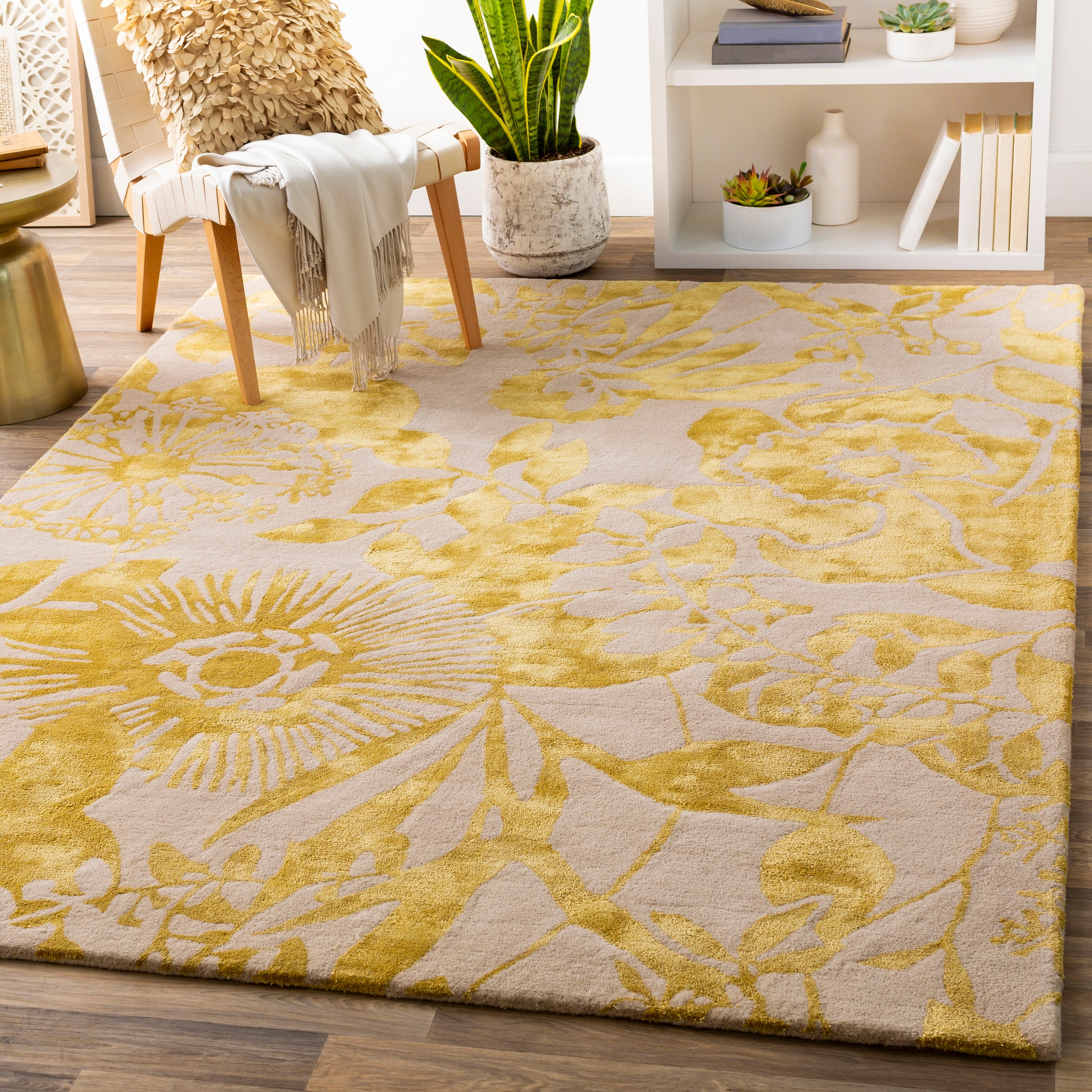 Premium Quality Contemporary Hand Knotted Viscose Multicolor Area Rugs