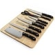 preview thumbnail 3 of 3, Gibson Home Wildcraft 10 Piece Cutlery Set with Wooden Cutting Board - Black