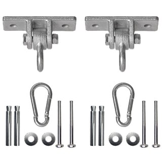 Heavy Duty Permanent Swing Hanger Brackets Set for Indoor and Outdoor Use - N/A