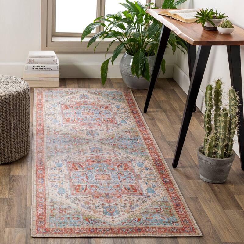 Livabliss Iris Traditional Area Rug - 2'7" x 7'7" - Beige