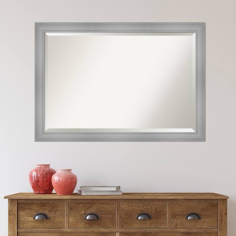 Beveled Wall Mirror - Flair Polished Nickel Frame