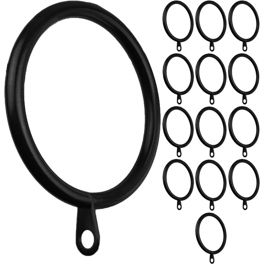 Meriville 2-Inch Inner Diameter Metal Curtain Rings with Eyelets