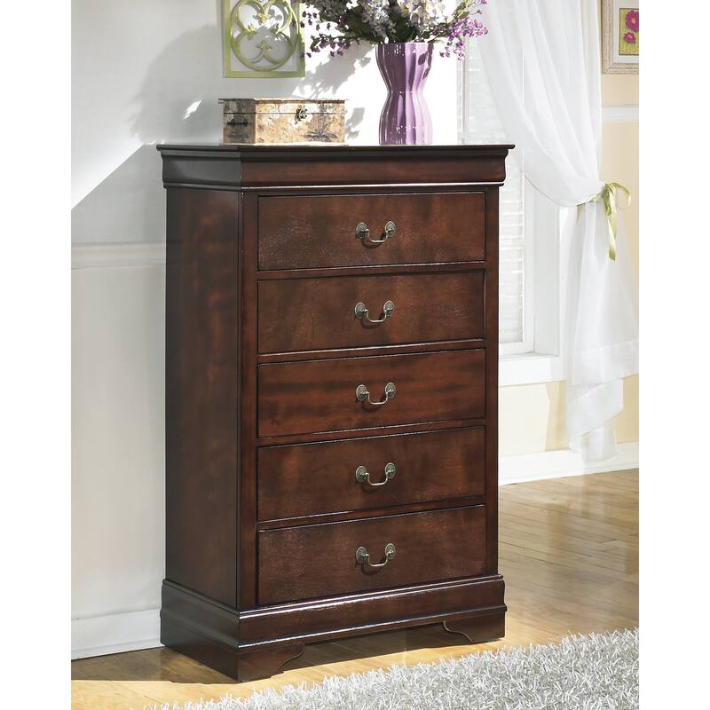 Signature Design by Ashley Alisdair Reddish Brown Nightstand - 5-drawer