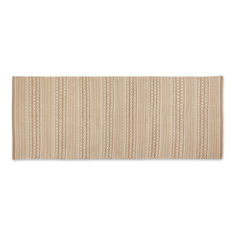 DII Stone Dobby Stripe Hand-Loomed Rug 2ft 6inx6 Ft - 36.0 In. L X 24.0 In. W X 0.2 In. H