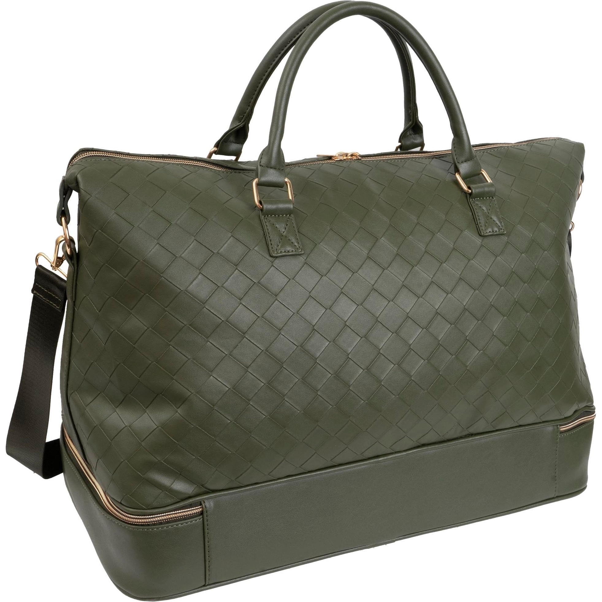 Ellen Tracy 20 Inch Large Woven Travel Weekender Duffle - Bed Bath