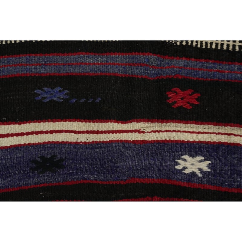 Hand Woven Oriental 100% Wool Carpet Southwestern Tribal Multi-Colored Kilim Area Rug - 7' 3'' X 5' 0''