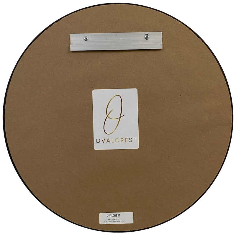 Lincoln Framed Round Mirror - Rubbed Bronze - Rubbed Bronze
