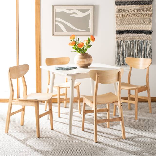 SAFAVIEH Lucca Retro Dining Chair (Set of 2) - 17.3" x 20.8" x 33.1" - Natural