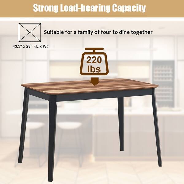 Modern Wood Dining Table Rectangular Kitchen Table - Bed Bath & Beyond ...