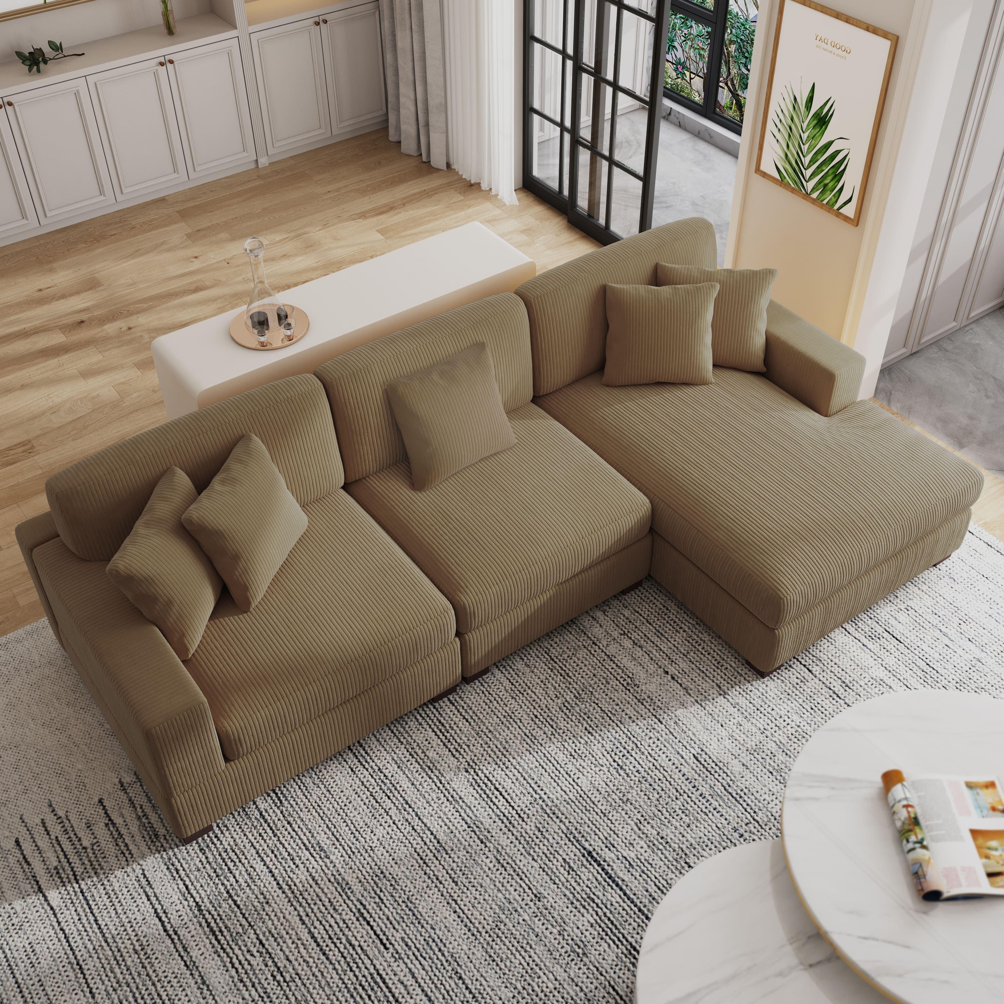 Option Camel/Armchair&Chaise&Armless