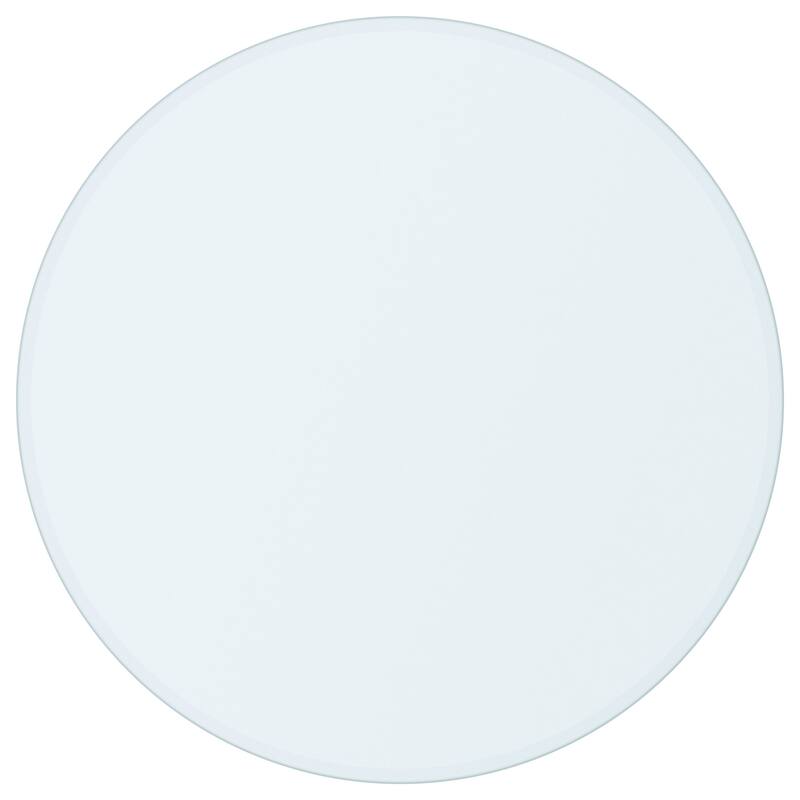 Round Casual Clear Tempered Glass Finish Top - Clear Glass