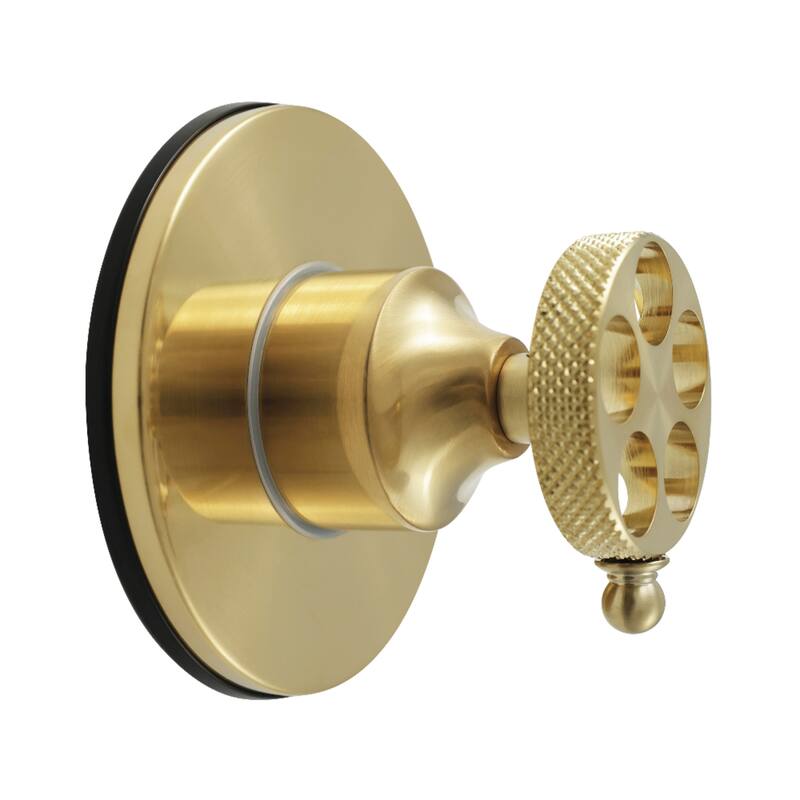 Webb Single-Handle Three-Way Diverter Valve with Round Trim Kit - Brushed Brass