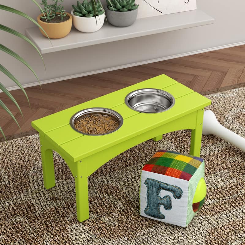 Elevated Pet Feeder with Stainless Steel Bowls