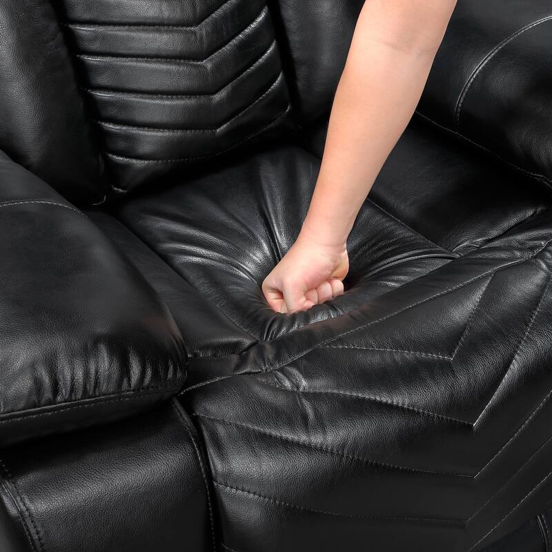 Ridge 40" Faux Leather Power Recliner - LED and Charging Ports