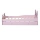 preview thumbnail 9 of 22, Cartoon Twin Size Platform Bed with Trundle and Cute Headboard, Kids Bed Frame with Sturdy Wood Construction, Pink