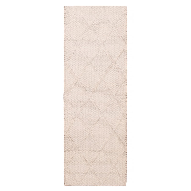 ECARPETGALLERY Braid weave Sienna Cream Wool Rug - 2'4 x 6'9 - Cream - 2'4 x 6'9