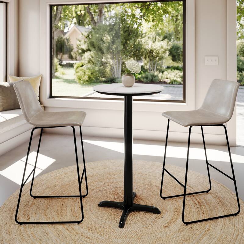 Commercial HPL Tabletop with Bar Height Crisscross Base
