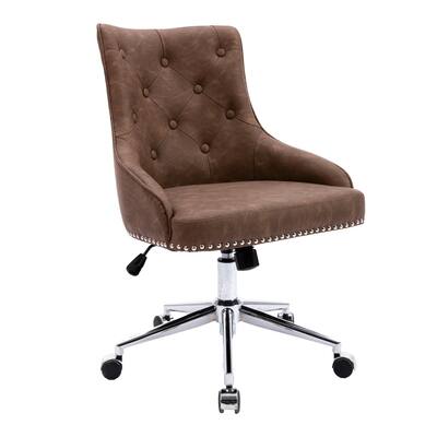 Office Desk Chair with Tufted PU Leather Swivel Height Adjustable