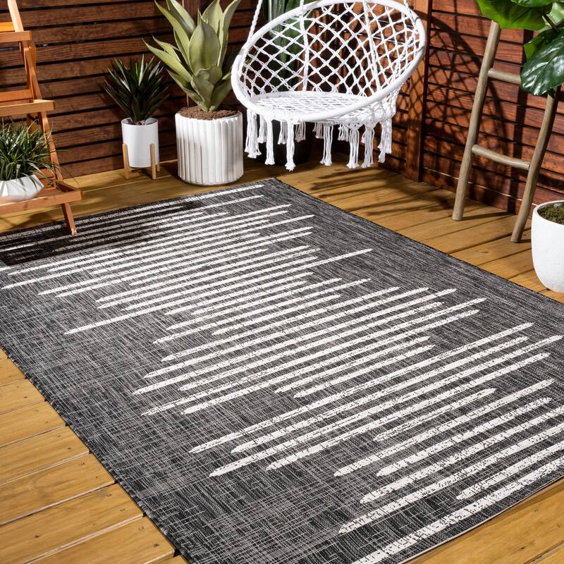 JONATHAN Y Colonia Berber Stripe Geometric Indoor/Outdoor Area Rug
