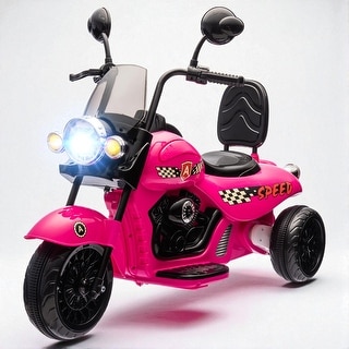 6V Electric Ride-On Motorcycle for Kids, 3-Wheel Chopper with Headlights, Music, Forward & Reverse, Ages 3-6