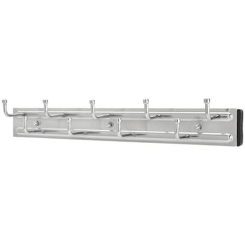 Rev-A-Shelf BRC Series 12 Inch Pull Out Belt and Tie Rack with 9 Hooks