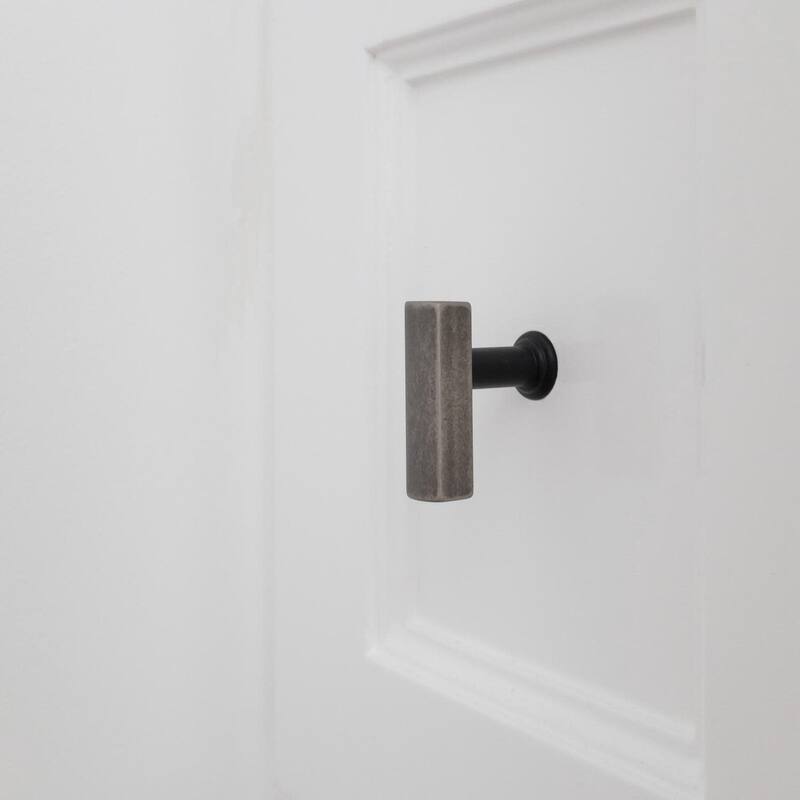 Hapny Home M30 SPLIT Mod 1-3/4" Long Solid Metal Luxury Offset T Bar