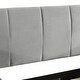 preview thumbnail 16 of 14, Full Velvet Mother & Child Upholstered Platform Bed, Gray