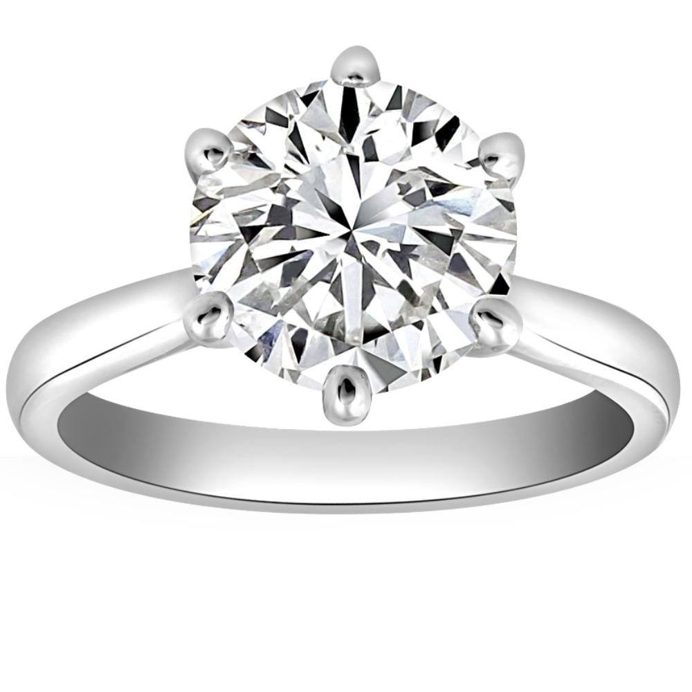 Bliss Diamond VS 2 1/2CT Lab Grown Diamond 6-Prong Solitaire Engagement Ring White Gold