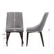 preview thumbnail 10 of 11, Sasha Mid-century Grey Fabric Upholstered Tapered Leg Dining Chairs (Set of 2) iNSPIRE Q Modern