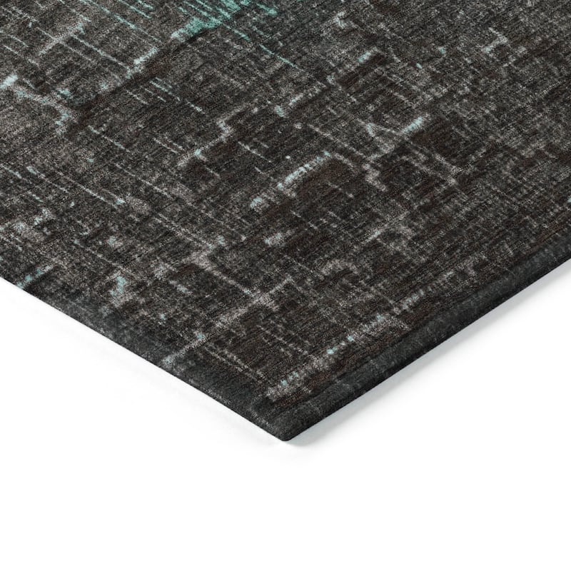 Machine Washable Indoor/ Outdoor Ombre Texture Chantille Rug