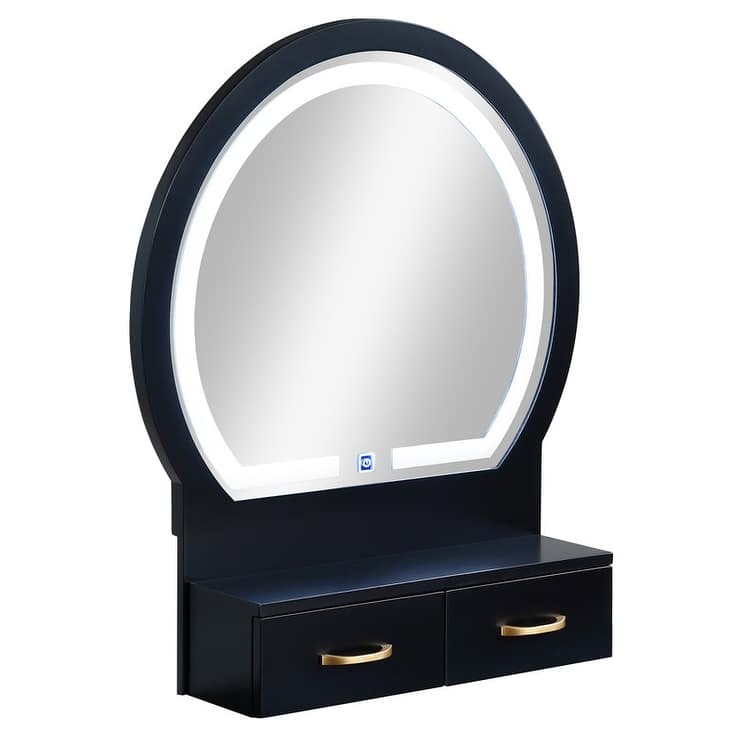 Vanity Dresser with Mirror and Stool Set Storage Drawers Luxury Furniture