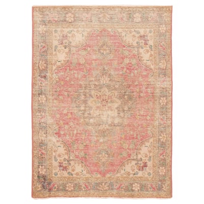ECARPETGALLERY Hand-knotted Antalya Vintage Red Wool Rug - 3'5 x 4'8
