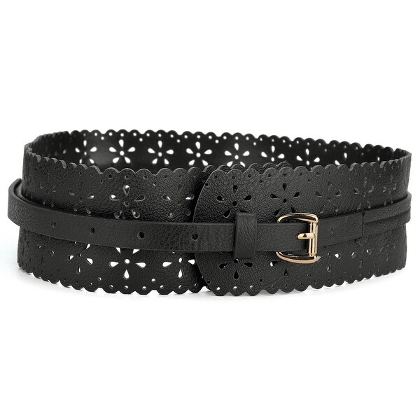 black skinny waist belt