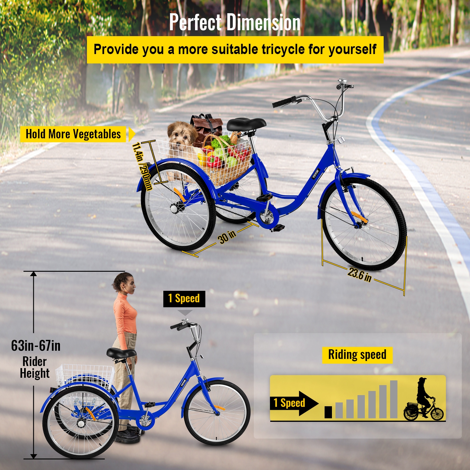 3 wheel bike with shop basket for adults