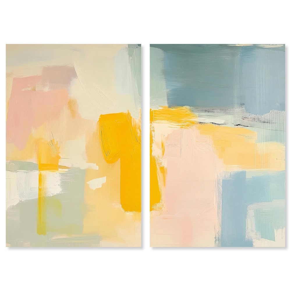 Ocean of Suns II Canvas Set of 2 by Art Remedy, Gallery Wrapped