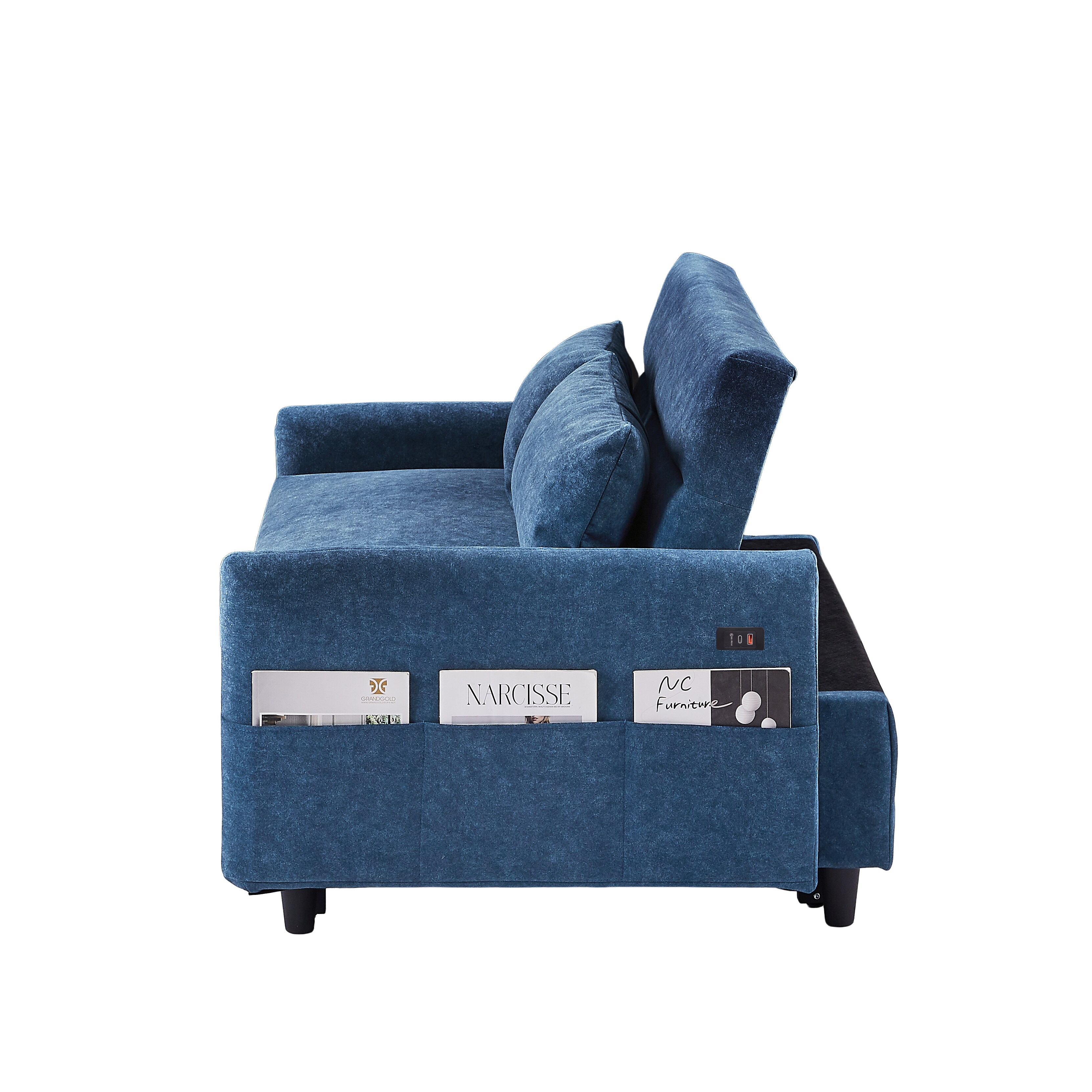 Blue microfiber 2025 loveseat