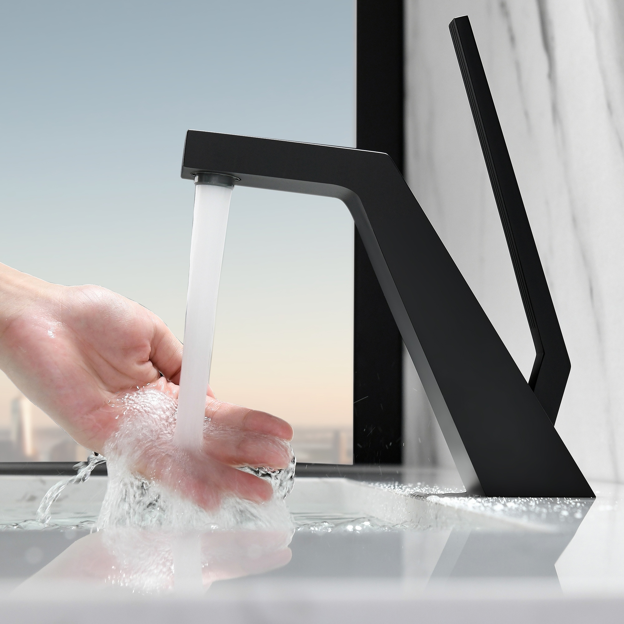 Pfister Pfirst Modern Bathroom Sink Faucet, Single Handle, Single-Hole