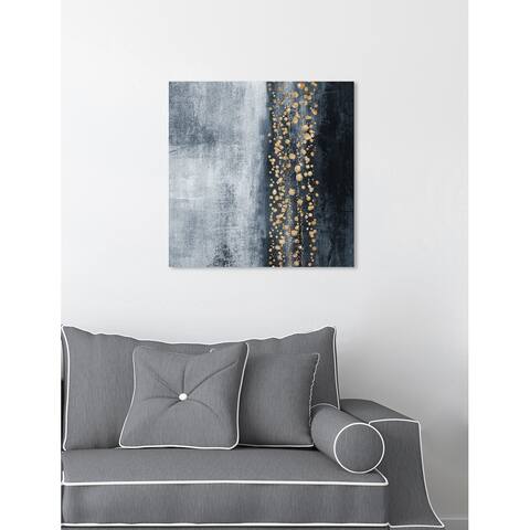 Oliver Gal 'Down The River' Abstract Wall Art Canvas Print - Blue, Blue