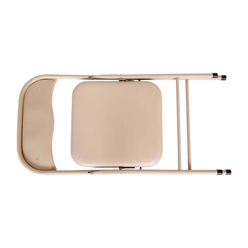 5 Piece Folding Card Table and Chair Set with Upholstered Table Top - 33.5"W x 33.5"D x 27.75"H