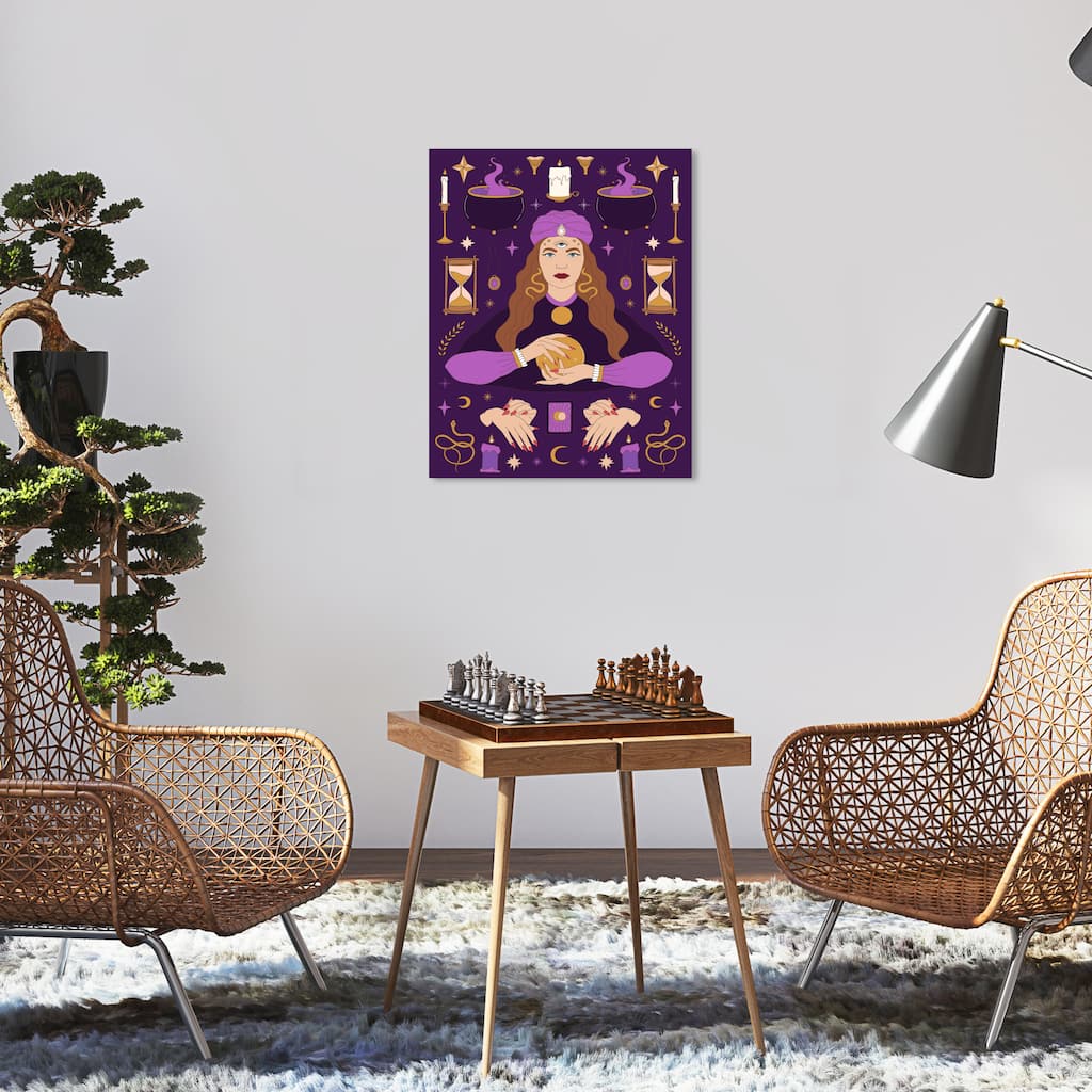 Wynwood Studio Canvas Entertainment and Hobbies Gipsy s Premonitions Purple Modern & Contemporary Wall Art Canvas Print