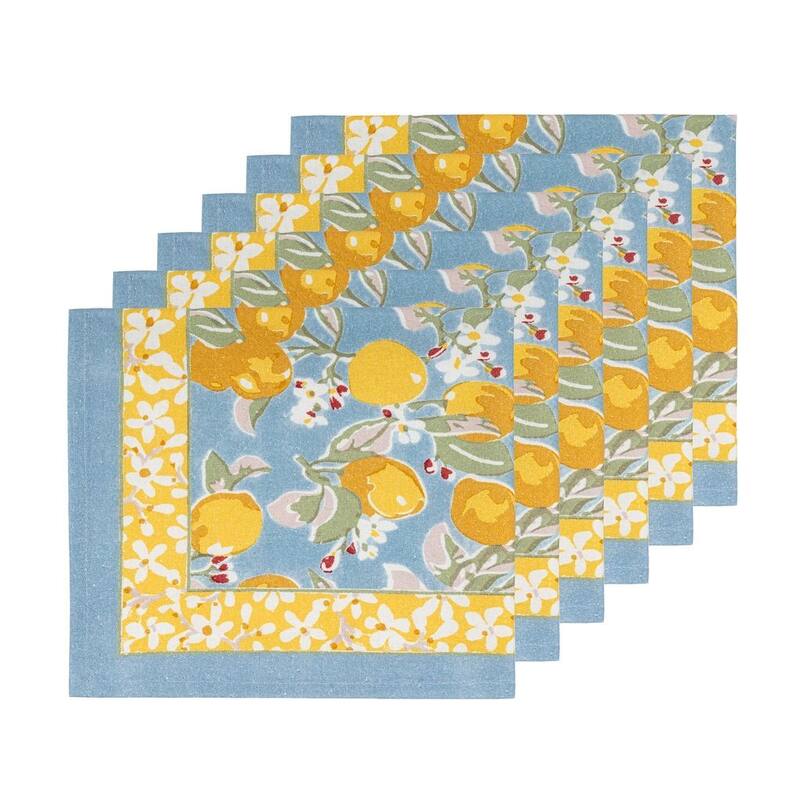 Couleur Nature Citron Napkins - Set of 6 - 19" x 19" - 19 x 19