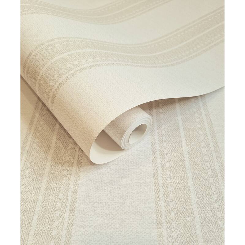Linen Stripe Non-pasted Wallpaper – 396 in x 20.8 in