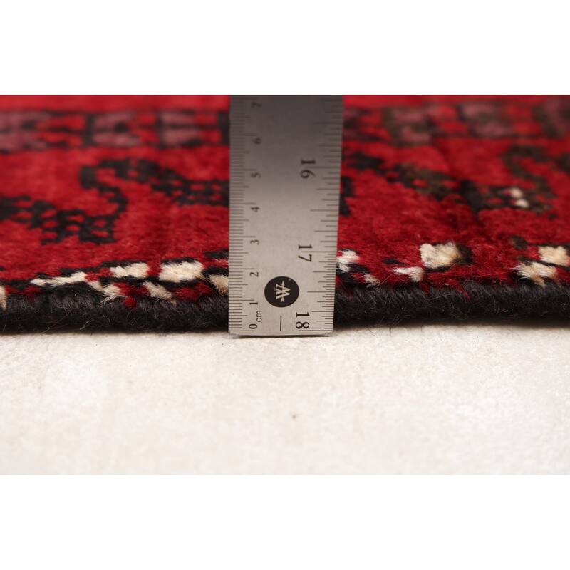ECARPETGALLERY Hand-knotted Baluch Black, Red Wool Rug - 3'1 x 5'9