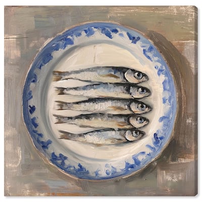 Sardines Still Life Canvas by Art Remedy, Gallery Wrapped