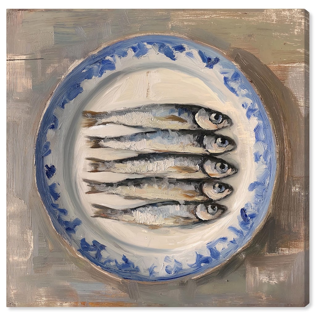 Sardines Still Life Canvas by Art Remedy, Gallery Wrapped