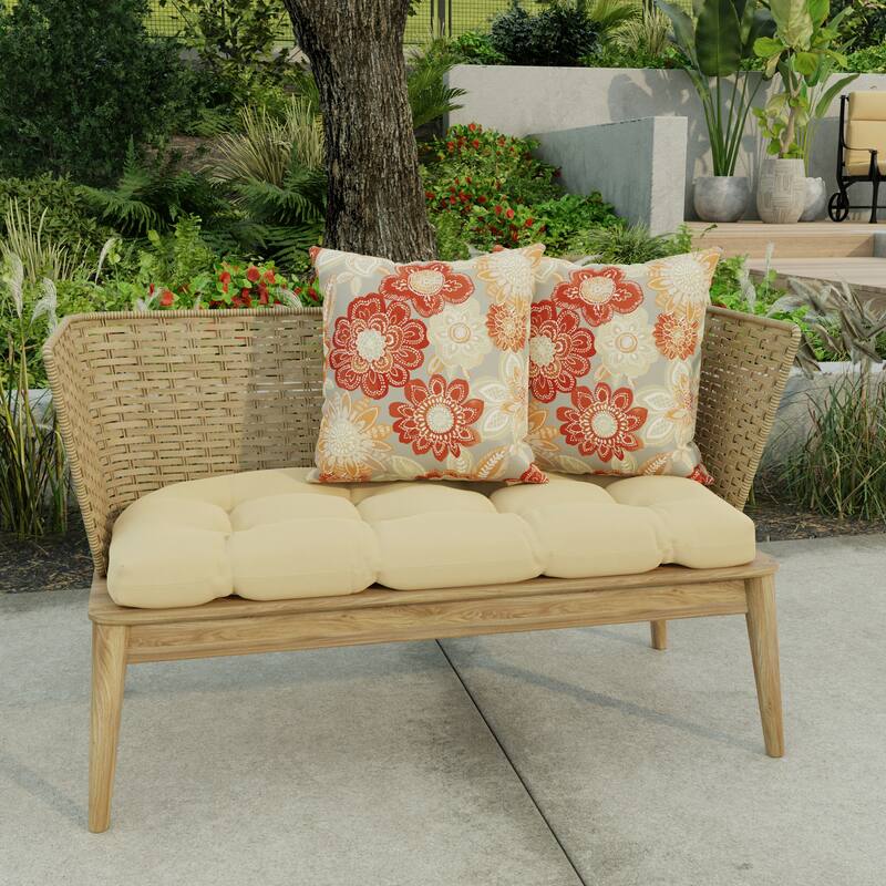 16" x 16" Outdoor Throw Pillow - Set of 2 - 16'' L x 16'' W x 4'' H